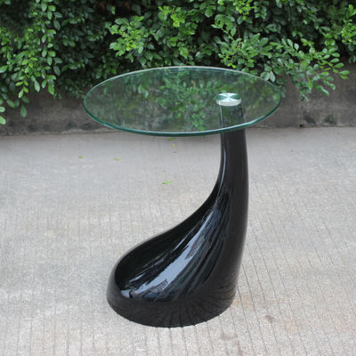 mesa de chá de vidro moderna da perna da mesa da fibra de vidro da mesa de vidro