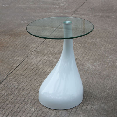 mesa de chá de vidro moderna da perna da mesa da fibra de vidro da mesa de vidro - Foto 3