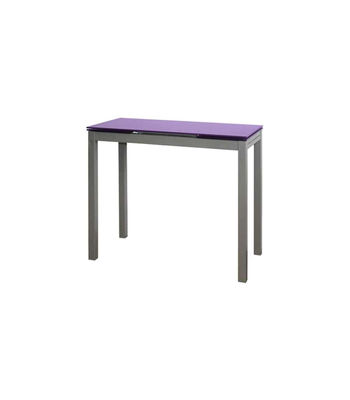 Mesa de cocina extensible Irene acabado morado, 85/135 x 40 x 76 cm (largo x