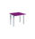 Mesa de cocina extensible Laia acabado cristal morado, 95cm (largo) x 55/95cm - Foto 2