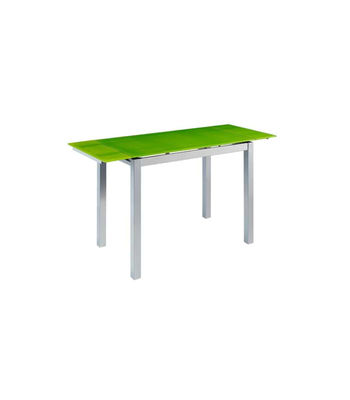 Mesa de cocina extensible Laia acabado cristal verde, 95cm (largo) x 55/95cm - Foto 3