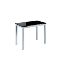 Mesa de cocina extensible Triana acabado negro, 100/140cm (largo) x 60cm (ancho)