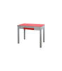 Mesa de cocina extensible Victoria acabado rojo, 100/160 X 60 X 76 cm (largo x