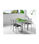 Mesa de cocina extensible Victoria acabado verde, 100/160 X 60 X 76 cm (largo x - Foto 2