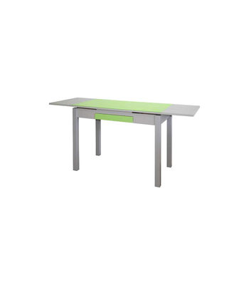 Mesa de cocina extensible Victoria acabado verde, 100/160 X 60 X 76 cm (largo x - Foto 3