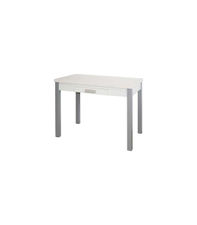 Mesa de cocina Isabella extensible acabado blanco, 100/160 x 60 x 76 cm (largo x