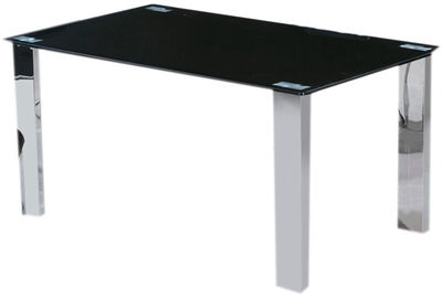 Mesa de comedor 150x90 con Cristal color Negro Mod. BETSY