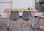 Mesa de comedor fija blanca con patas metálicas y tablero de Roble Modelo Loft - Foto 2