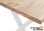 Mesa de comedor fija blanca patas metálicas y tablero de Roble Modelo X-Loft 140 - Foto 3