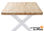 Mesa de comedor fija blanca patas metálicas y tablero de Roble Modelo X-Loft 160 - Foto 3
