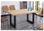 Mesa de comedor fija negra con patas metálicas y tablero de Roble Modelo Loft - Foto 4