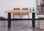 Mesa de comedor fija negra con patas metálicas y tablero de Roble Modelo Loft - Foto 5