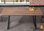 Mesa de comedor fija negra con patas metálicas y tablero DM Nogal Modelo Urban - Foto 4
