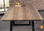 Mesa de comedor fija negra con patas metálicas y tablero DM Nogal Modelo Urban - Foto 5