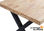 Mesa de comedor fija negra patas metálicas y tablero de Roble Modelo X-Loft 140 - Foto 3