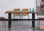 Mesa de comedor negra patas metálicas y tablero de Roble American Modelo Loft - Foto 2
