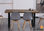 Mesa de comedor negra patas metálicas y tablero de Roble American Modelo Loft - Foto 4