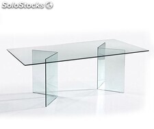 Mesa de comedor Osiris de cristal integral -180 cm