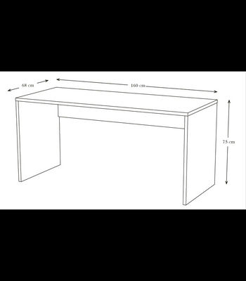 Mesa de despacho acabado blanco 75 cm(alto)160 cm(ancho)68 cm(fondo) - Foto 3