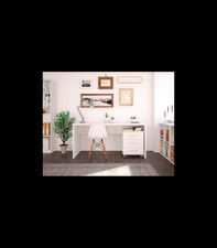 Mesa de despacho acabado blanco 75 cm(alto)160 cm(ancho)68 cm(fondo)