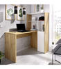 Mesa de despacho Roc con estanteria 1 puerta acabado Blanco Nordic 138.5