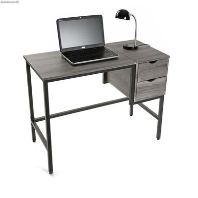 Mesa de escritorio con 2 cajones. Serie gris industrial - Sistemas David - Foto 2