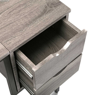 Mesa de escritorio con 2 cajones. Serie gris industrial - Sistemas David - Foto 4