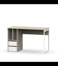 Mesa de escritorio Nolita acabado blanco/roble aurora, 74cm(Alto) 120cm(Ancho)
