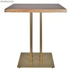 Mesa de estilo industrial em aço dourado. Possibilidade tampo de madeira