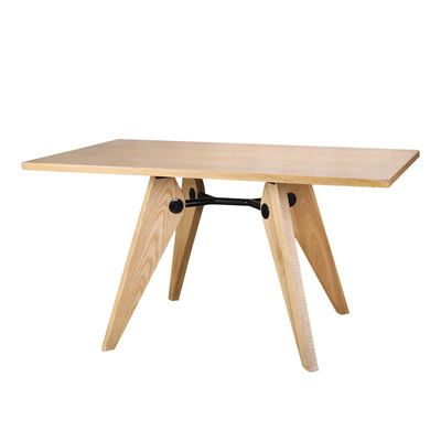 Mesa de jantar de madeira quadrada de design moderno para restaurante