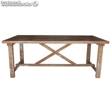 Mesa de madeira de estilo rústico