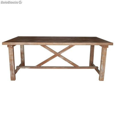 Mesa de madeira de estilo rústico