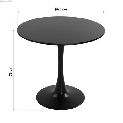 Mesa de madera en color negra, modelo &amp;quot;Seta&amp;quot; - Sistemas David - Foto 3