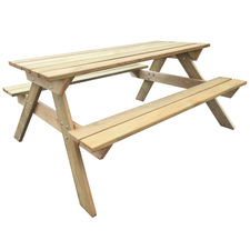 Mesa de piquenique de madeira 150 x 135 x 71,5 cm