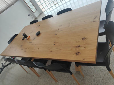 Mesa de reuniones de diseño de madera pino - Foto 2
