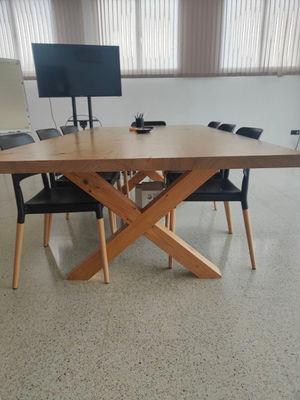Mesa de reuniones de diseño de madera pino - Foto 3