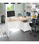 Mesa despacho Zoe con buc tres cajones Blanco Artik combinado Roble canadian 74 - Foto 5