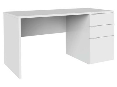 Mesa escritorio 3 cajones tapa atamborada blanca Mod BROMBY