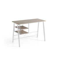 Mesa escritorio con baldas Ines, 120 x 52 x 76.5 cm (largo x ancho x alto)