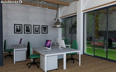 Mesa escritorio de oficina de 180cm de largo x 80 cm fondo hogar