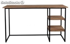 Mesa escritorio industrial hierro madera rustico