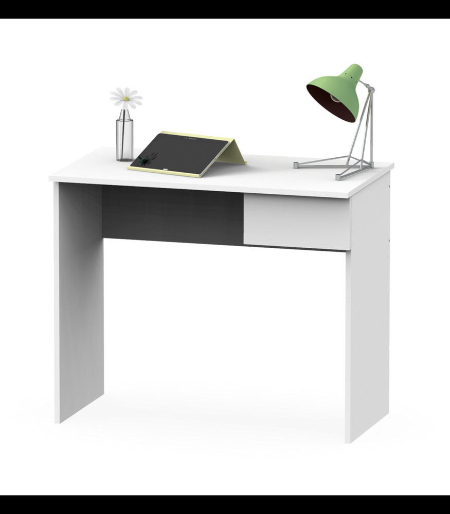 Mesa de escritorio con Estante y 1 Cajón de 115 cm moderno y