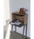 Mesa estudio para colgar Mod-630 acabado nogal/grafito, 39 x 75 x 117 cm (fondo - 1