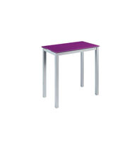 Mesa extensible alta Laia acabado cristal morado, 95 (alto) x 95 (largo) x 55/95