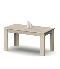 Mesa extensible Kia para salón, cocina acabado roble aurora, 77cm(alto)