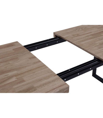 Mesa extensible STEVE Roble Honey/Negro 76 cm(alto)140-180 cm(ancho)80 cm(largo) - Foto 3