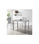 Mesa fija cocina cristal blanco patas grises 75 cm(alto)105 cm(ancho) 60 - Foto 2