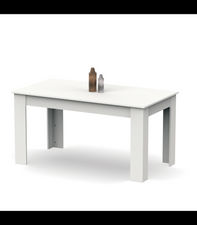 Mesa fija Kia para salón, cocina acabado blanco, 77 cm(alto)140 cm(ancho)80