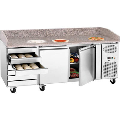 Mesa fría para pizza puertas y cajones neutros alemania g-s7t2