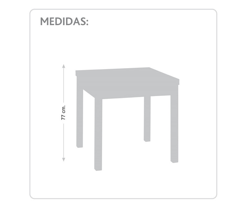 Mesa hostelería Dolmen 70x70